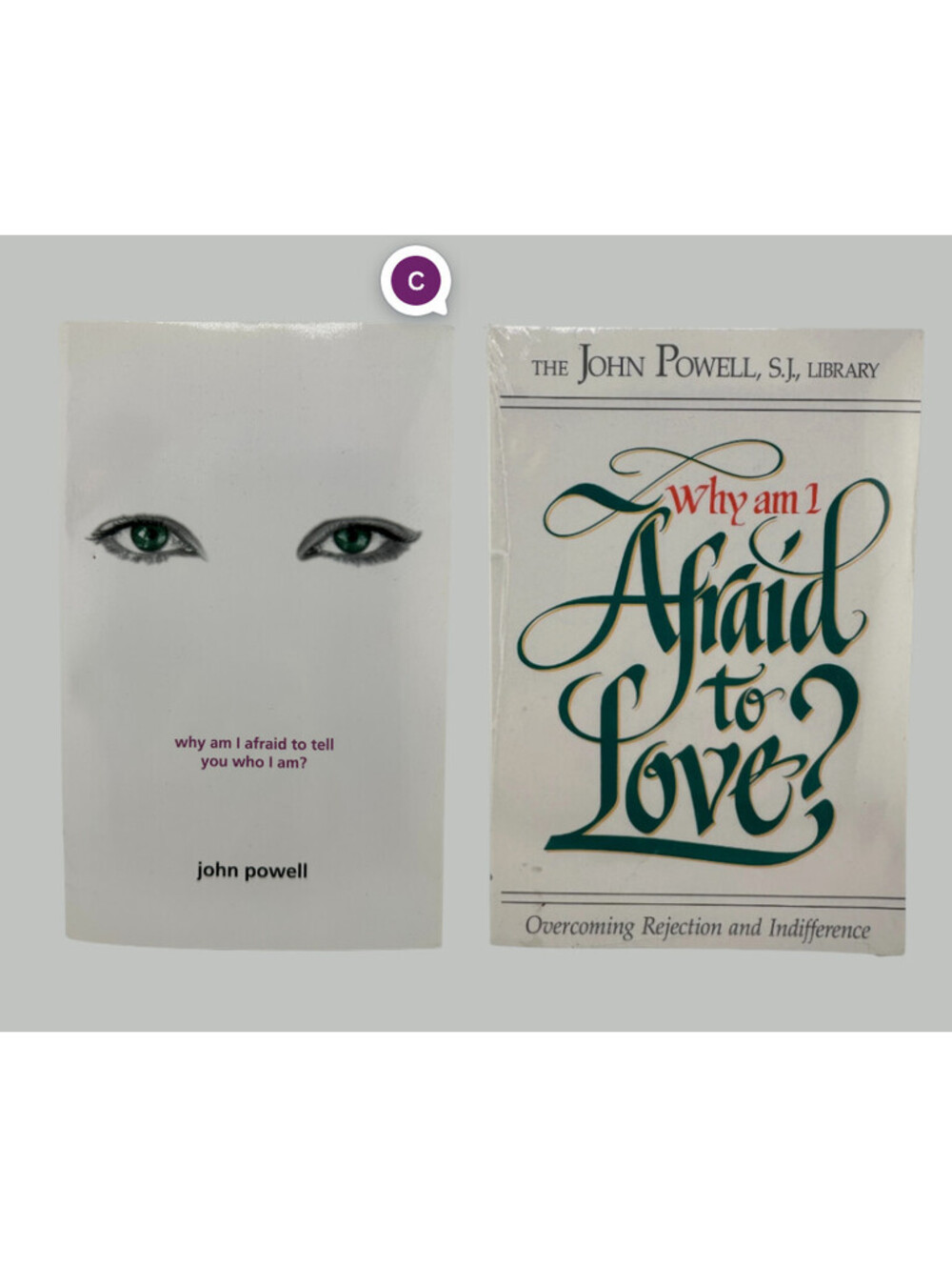 John Powell 2 Book Lot Afraid to Love Who I Am NEW